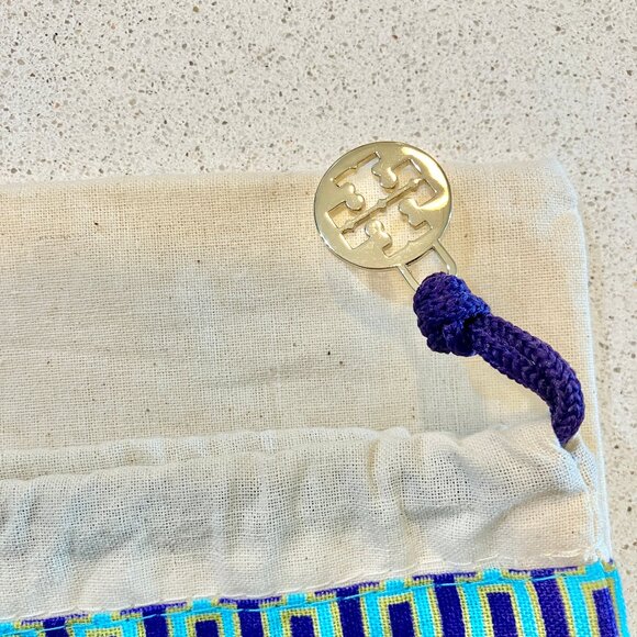 TORY BURCH Britten Woven Flap Wallet Wristlet - Deep Brown - Picture 13 of 15